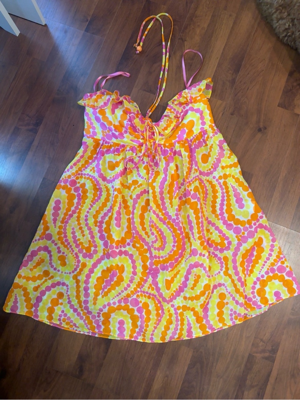MILLY Cabana Colorful Halter Dress Size S | Fall 2018 | Made in USA